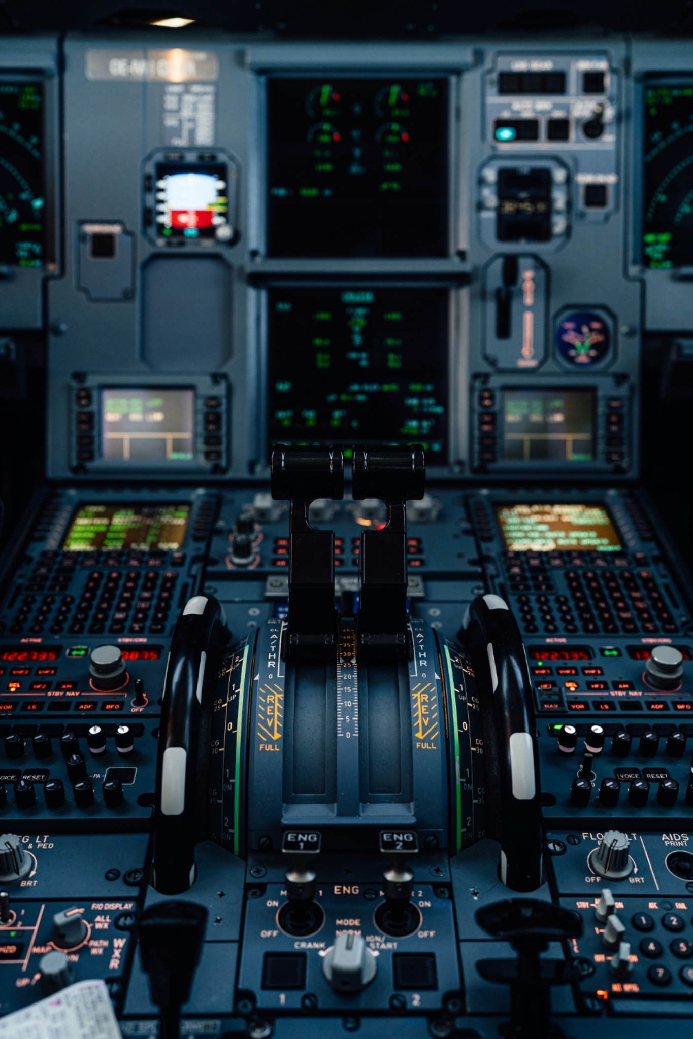 A320 Thrust Levers Compressed
